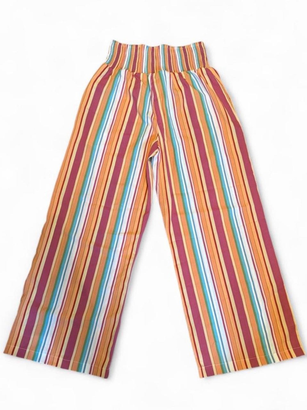 Women’s Multicolor Striped Wide-Leg Pants